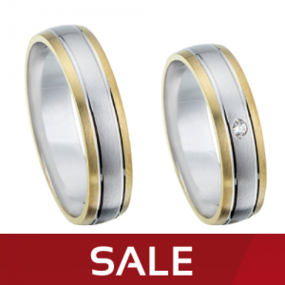 Bicolor gouden Trouwringen Aanbieding