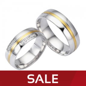 Zilver met Gouden Trouwringen Aanbieding