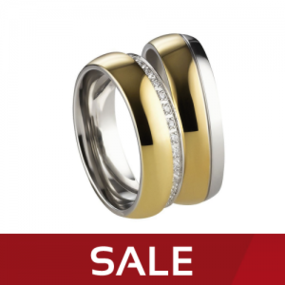 Bicolor Stalen Ringen Aanbieding