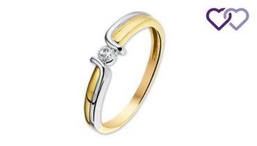 Verlovingsring bicolor