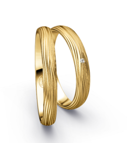 Boomschors structuur trouwringen