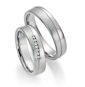 Ringen platina met titanium