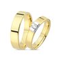 Luxe bicolor gouden trouwringen