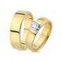 Luxe bicolor gouden trouwringen