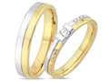 Luxe bicolor gouden trouwringen