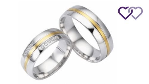 Doe een poging Groot Voorbeeld Ringen goud met zilver | Online kopen | Trouwringenvoordeel.nl