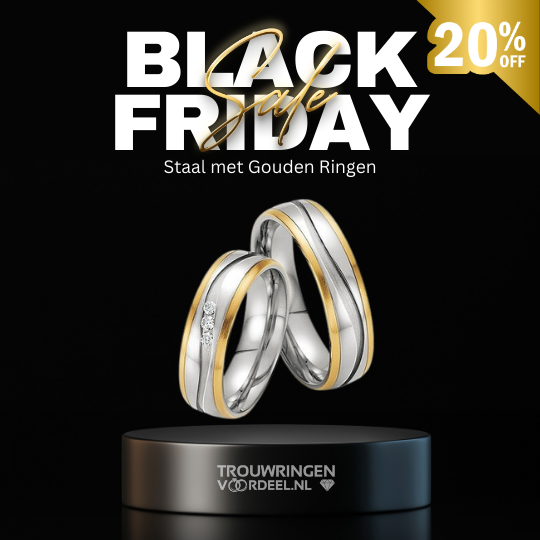 staal met gouden trouwringen