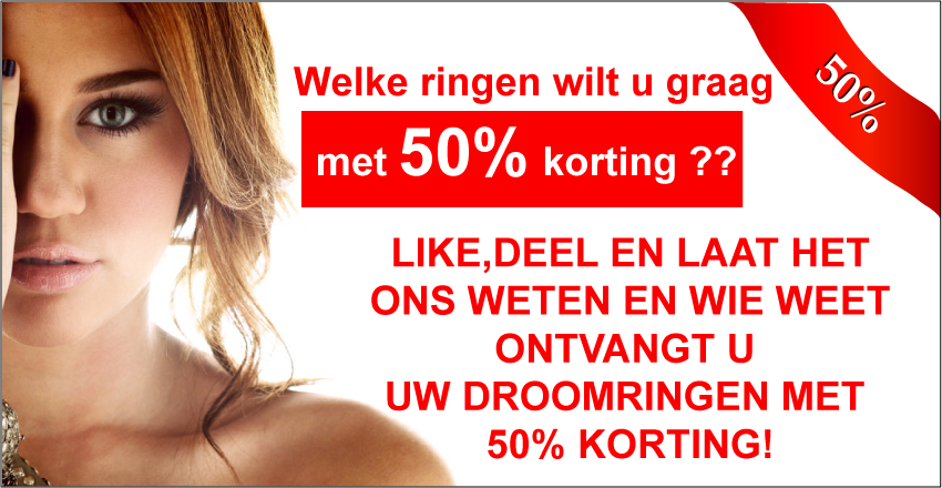 50% korting trouwringen