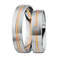 Bicolor Ringen Rose en Witgoud