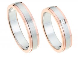 Trouwringen goud met witgoud