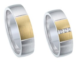 Bicolor Trouwringen Mat