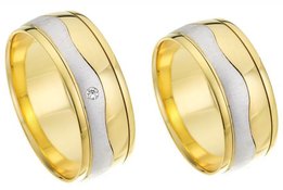 Bicolor goudenTrouwring