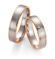 Bicolor Trouwringen met Rose Goud