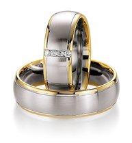 Brede Bicolor Trouwringen