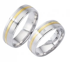 Trouwringen  goud en zilver