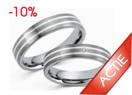 ACTIE 20013 Trouwring Titanium Zilver