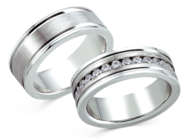 Edelstalen trouwring