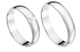 Subtiele ringen witgoud