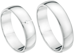 Glanzende witgouden ringen