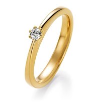 Gouden Aanzoeksring met briljant