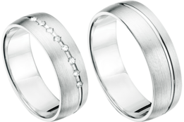 Trouwringen witgoud sierlijk