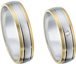 14 k Gouden Trouwringen + Gratis Briljant