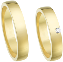 Gouden Trouwringen Modern