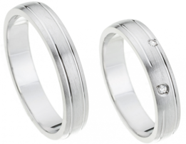 Stijlvolle trouwringen witgoud