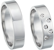 Glanzende ring witgoud