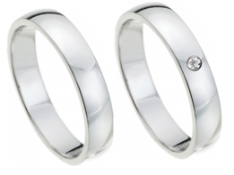 Witgouden trouwringen glans