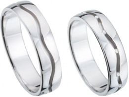 Elegante trouwringen witgoud