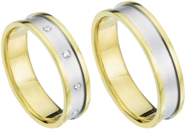 Huwelijksringen bicolor