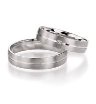 Witgouden ring glans en mat Witgouden ring glans en mat