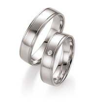 Witgouden elegante ring