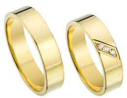 Trouwringen geelgoud stijlvol