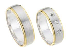 Geel Witgoud Trouwring