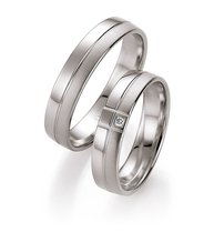 Witgouden ring met groef