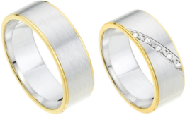 Trouwringen Witgoud Geelgoud