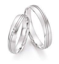 Witgouden trouwring mat