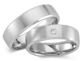 Trouwringen witgoud mat