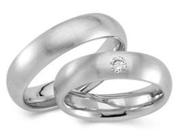 Witgouden klassieke ringen mat