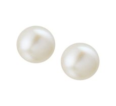 Gerhodineerd zilveren oorknoppen met zoetwaterparel.