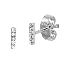 Witgouden oorknoppen  diamant