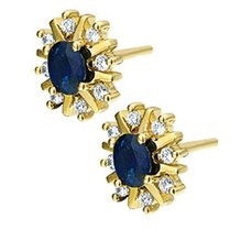Oorknoppen saffier en zirkonia