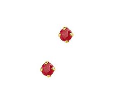 Oorknoppen robijn Oorknoppen robijn