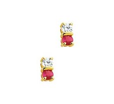 oorknoppen robijn en zirkonia oorknoppen robijn en zirkonia