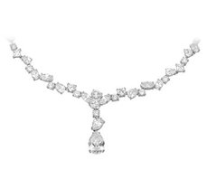 Gerhodineerd zilveren collier met zirkonia.