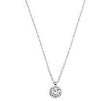 zilveren collier met zirkonia
