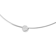 Gerhodineerd zilveren collier met zirkonia