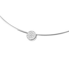 Gerhodineerd zilveren collier met zirkonia